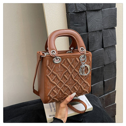 Vintage Lady Duffy Bag Fashionable Handbag for Daily Use