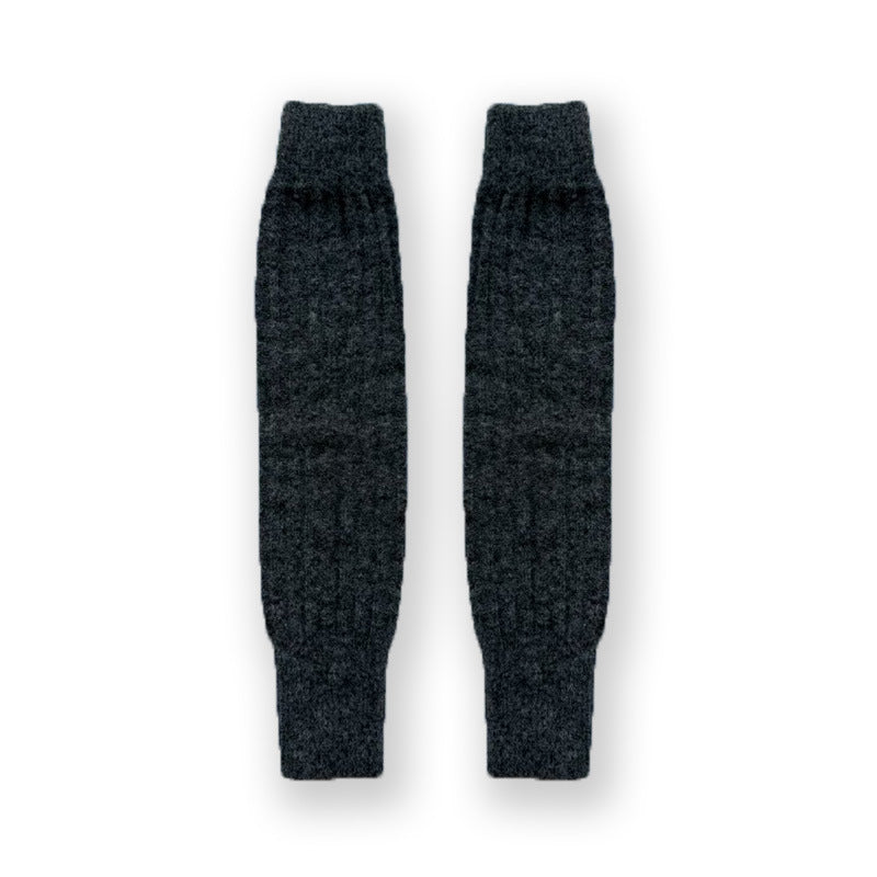 Wool Blend Knitted Leg Warmers Cozy Casual Socks