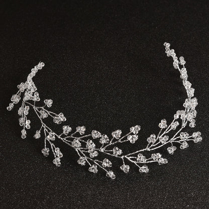 Handmade Pearl And Rhinestone Hairband Wedding Accessories