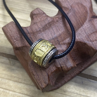 Intime Silver Distressed Pendant Six-Character Mantra Necklace Vintage Jewelry Couple Birthday Gift