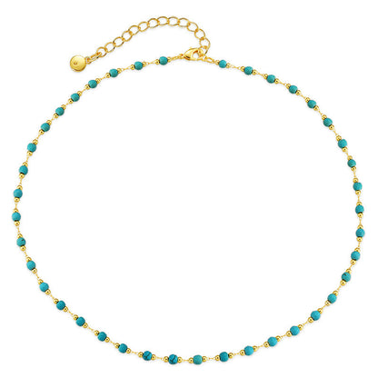Simple Turquoise Beads Necklace