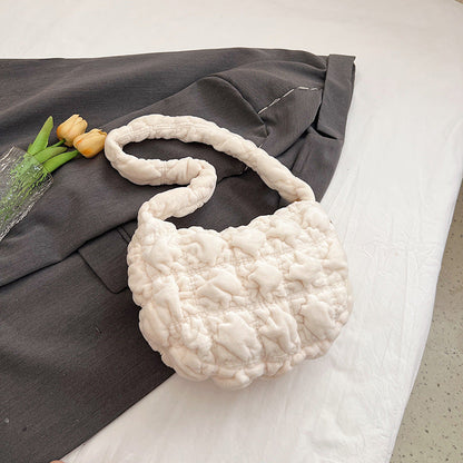 Trendy Velvet Cloud Bag Small Shoulder Bag