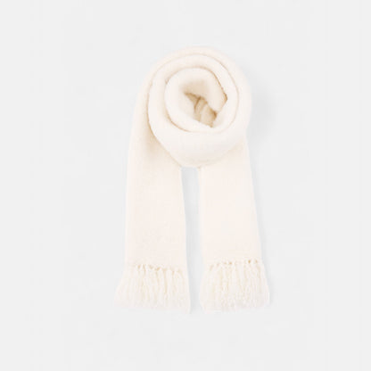 Solid Color Knitted Scarf for Women