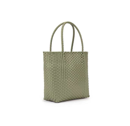 Summer Straw Tote Bag Handmade PVC Beach Shoulder Bag
