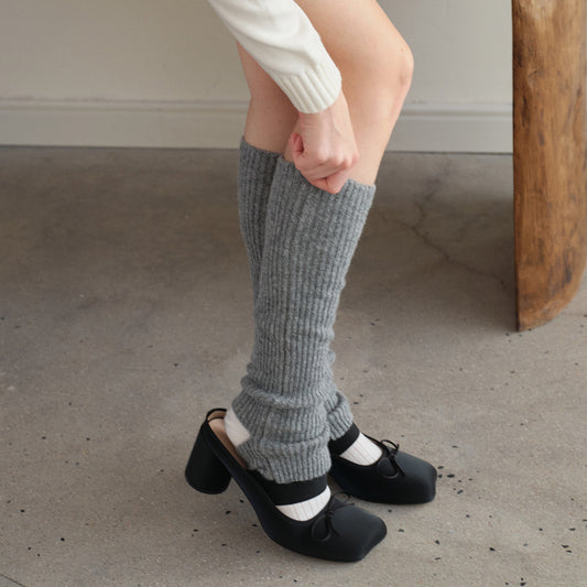 Women's Solid Color Wool Blend Knitted Ballet Socks