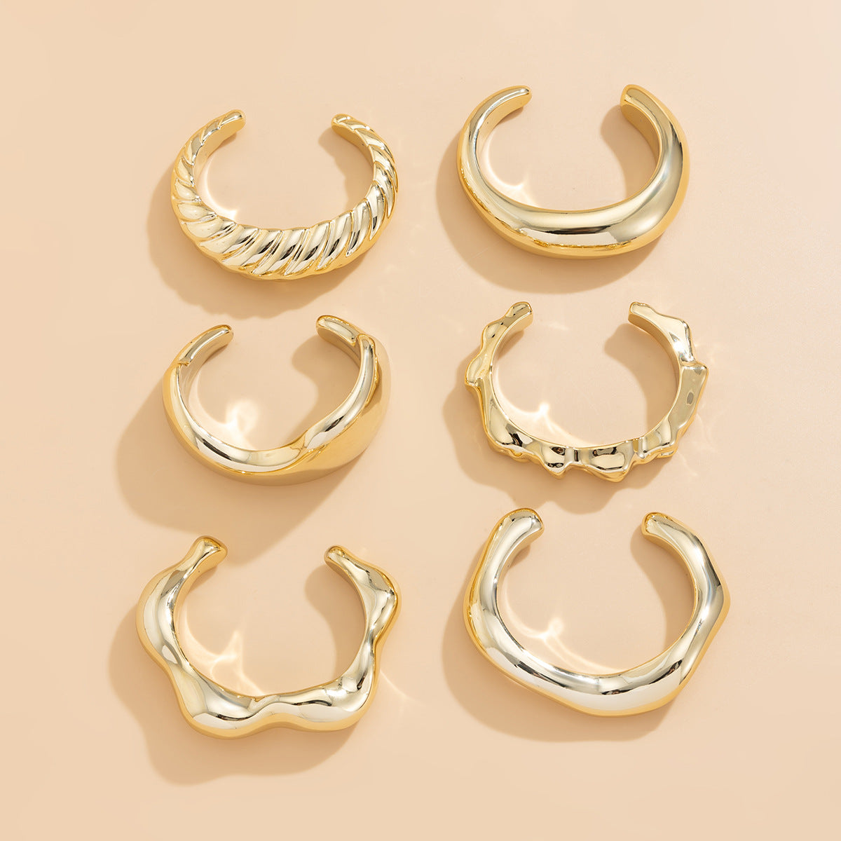 Fashionable Irregular CCB Bracelet Set for Casual Wear