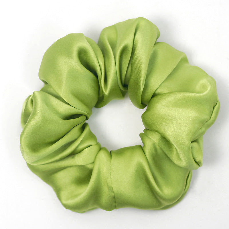 Soft Solid Color Satin Scrunchies Hair Tie