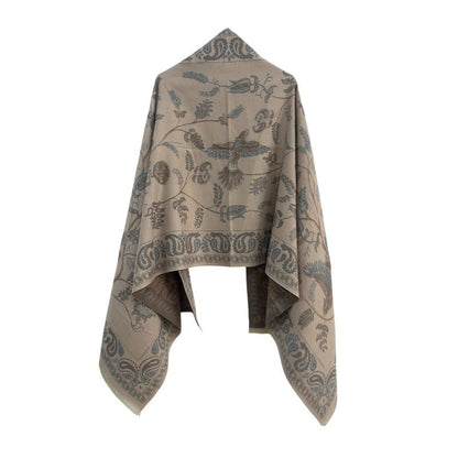 Soft Jacquard Cashew Flower Shawl Winter Scarf