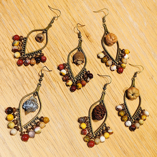 Vintage Chinese Style Tassel Beaded Earrings
