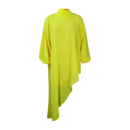 Irregular Hem Chiffon Maxi Dress Casual Loose Women'S Clothing