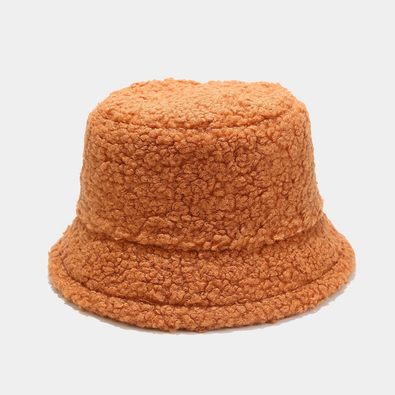 Solid Color Simple Lambswool Winter Buckrt Hats