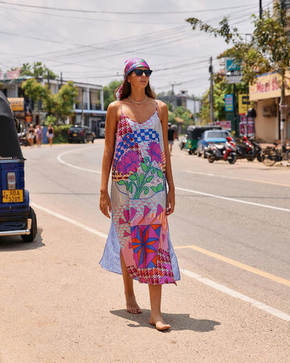 Hot Selling New Print V-Neck Strap Dress Seaside Beach Skirt