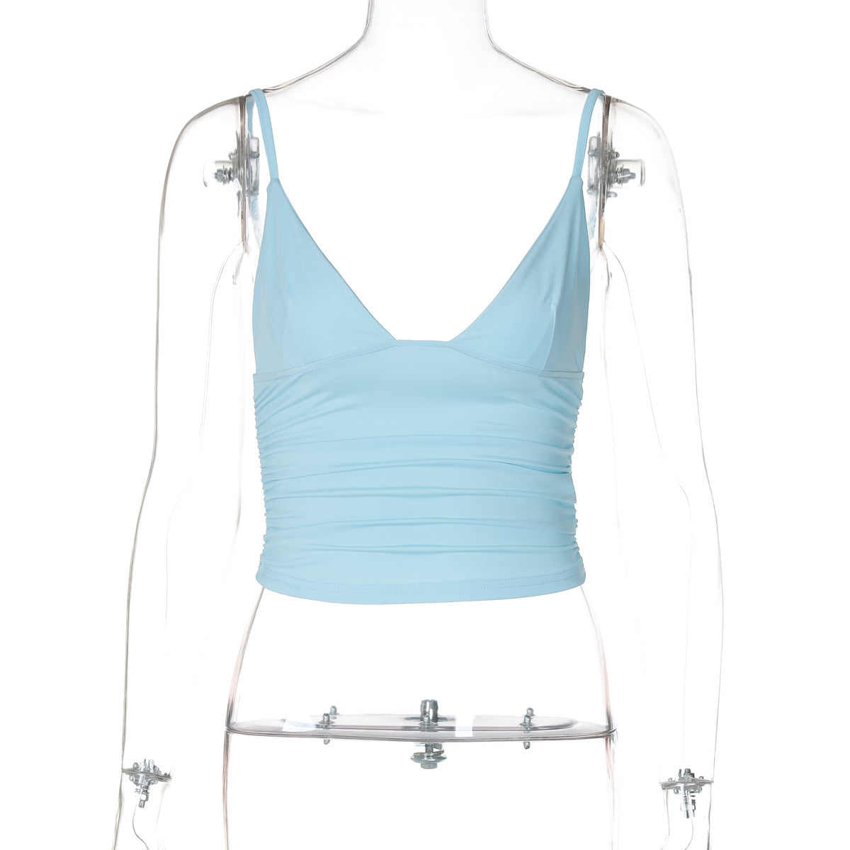 Trendy Casual V-Neck Crop Top