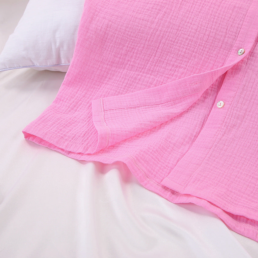 Solid Color Casual Sleepwear Sets