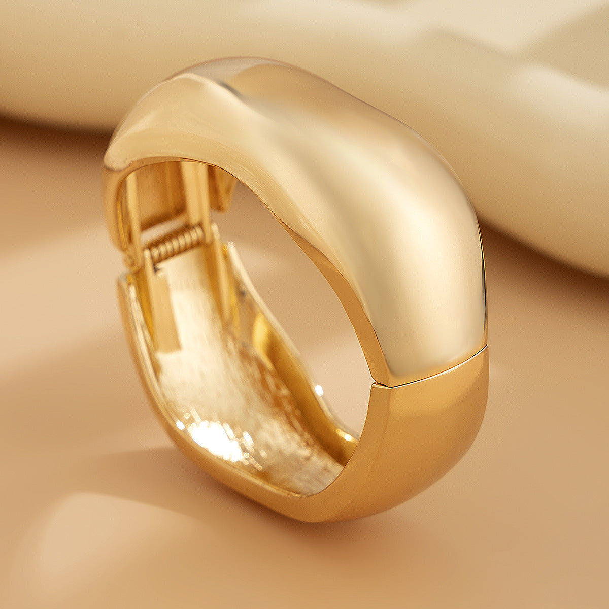 Geometric Metal Cuff Bracelet Bold Design