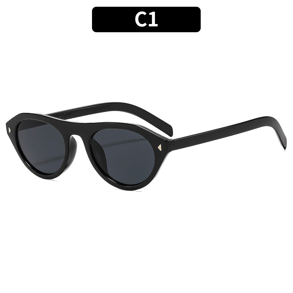 Fashion Oval Frame Sunglasses for Outdoor Activities