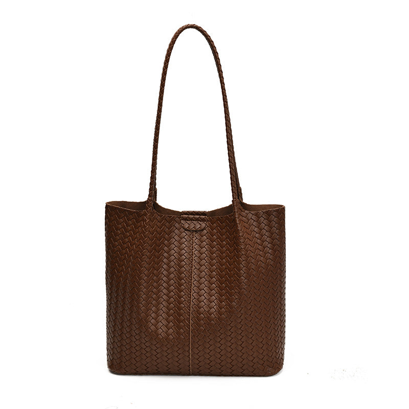 Woven Tote Bag for Women Stylish Casual Shoulder Bag
