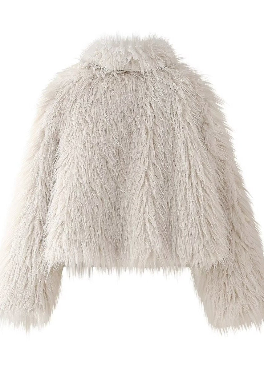 Faux Shearling Jacket Soft Textured Cozy Chic