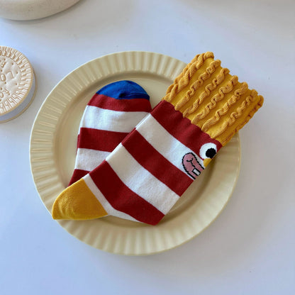 Rufia - Cute and Fun Burger &amp; Fries Socks
