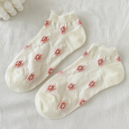 Rufla - Summer Blossom Pattern Low-Cut Socks