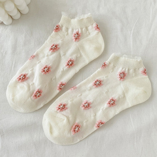 Rufla - Summer Blossom Pattern Low-Cut Socks