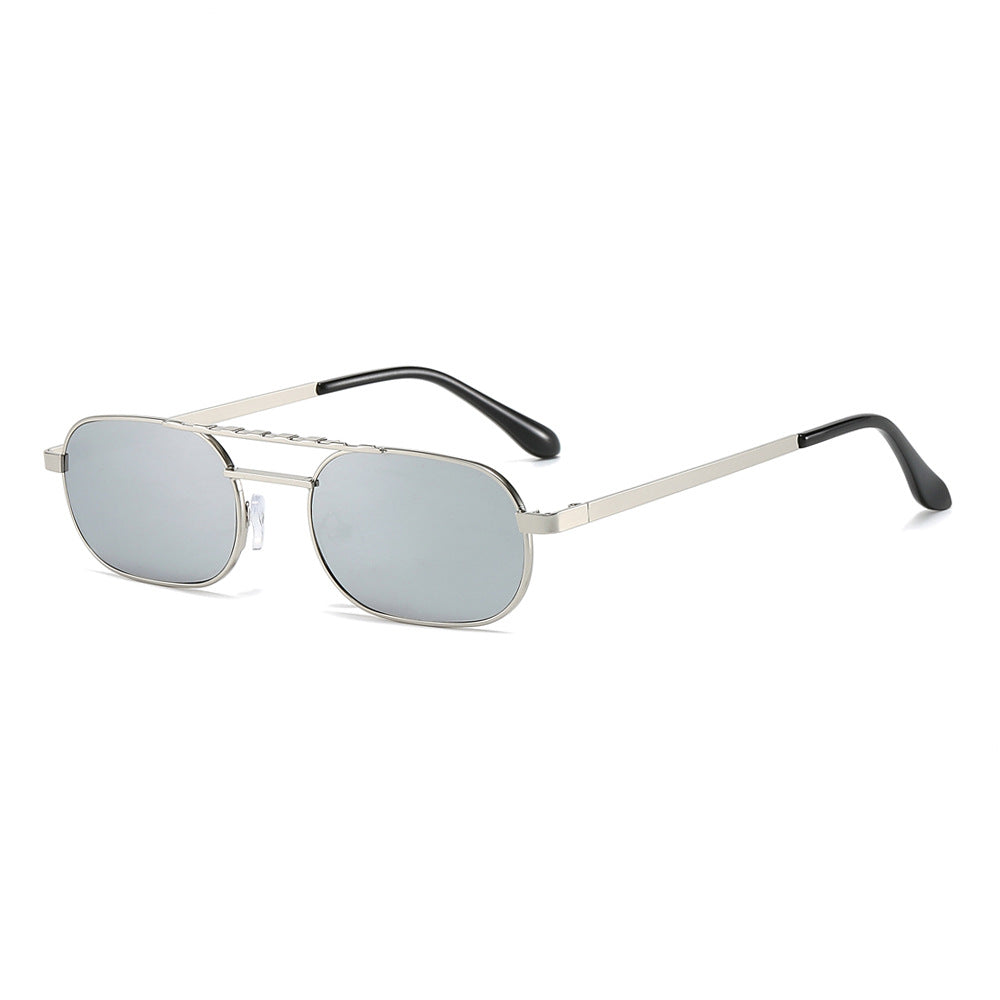 Trendy Rectangle Narrow Frame Sunglasses for Men and Women