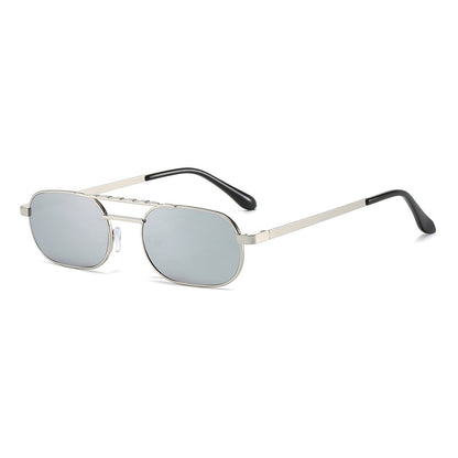 Trendy Rectangle Narrow Frame Sunglasses for Men and Women