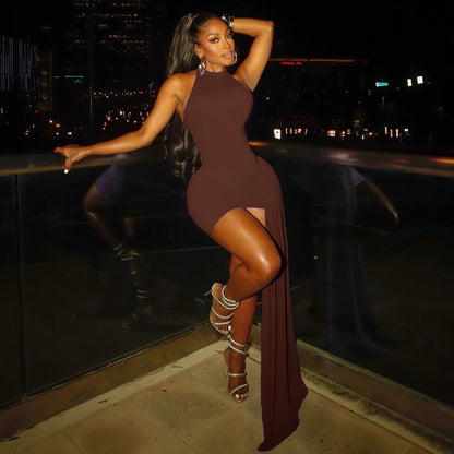 Casual Solid Color Bodycon Dress For Women