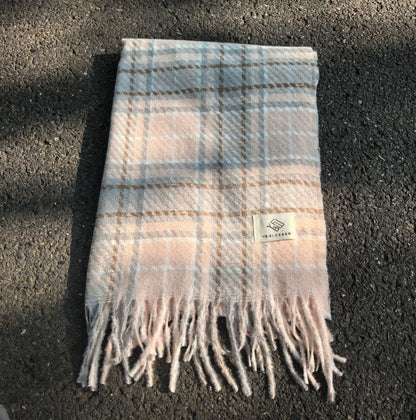 Classic Plaid Thicken Warm Christmas Theme Shawl