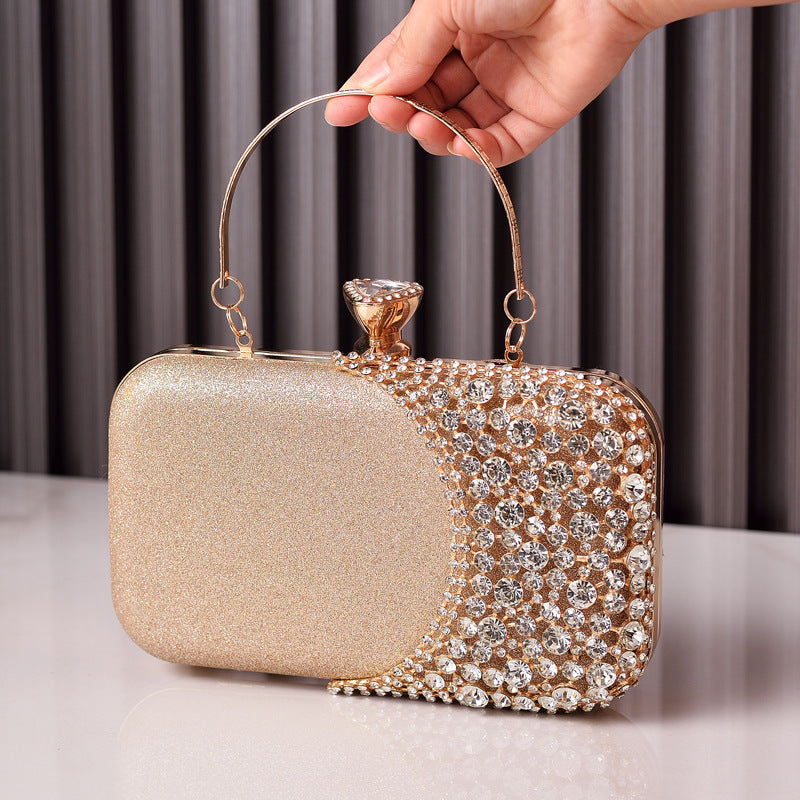 Rhinestone Evening Clutch Bag Chic Elegant Pouch