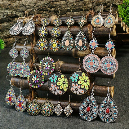 Bohemian Geometric Drop Earrings Zinc Alloy Dangle Jewelry