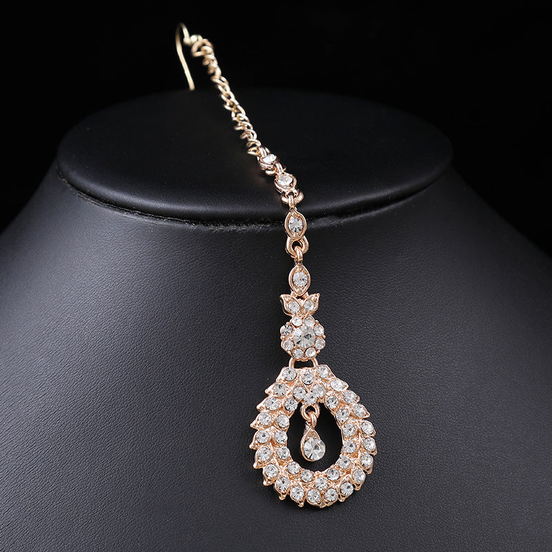 Exaggerated Retro Crystal Necklace Set for Women