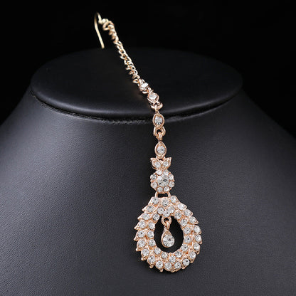 Exaggerated Retro Crystal Necklace Set for Women