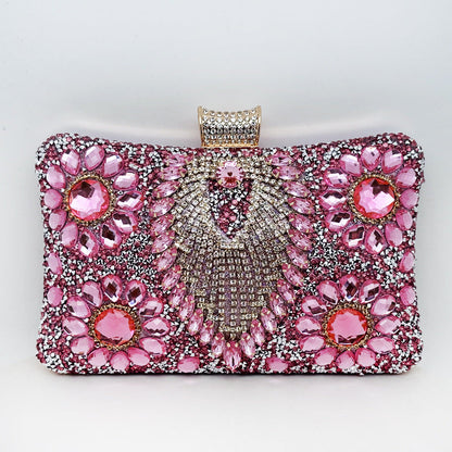 Rhinestone Clutch Evening Bag Stylish Vintage Party Handbag
