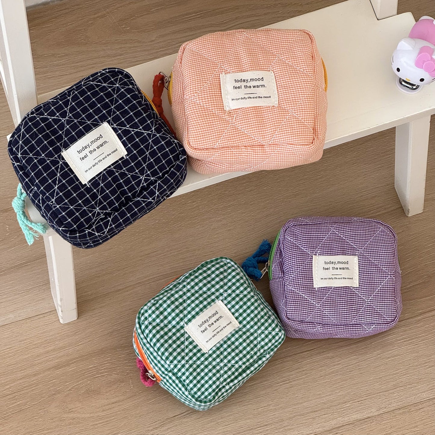 Trendy Plaid Pouch Bag Portable Coin Purse