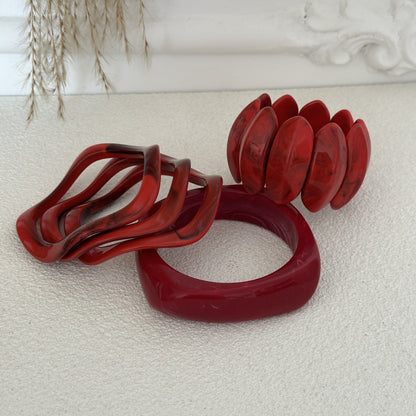 Simple Geometric Gradient Bangle Bracelet