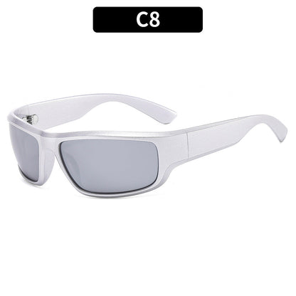 Y2K Stylish Oval Sunglasses Futuristic Fashion Shades