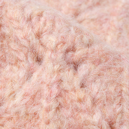 Solid Color Jacquard Knit Beanie