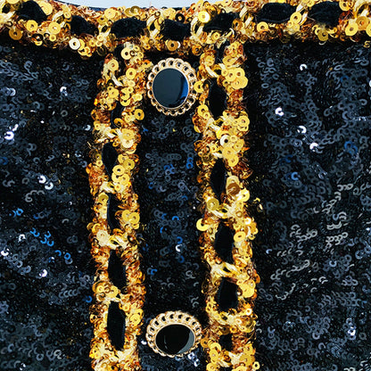 Strappy Black Sequin Dress Chic Elegant Style