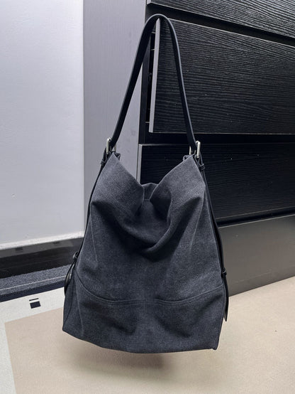 Large Capacity Canvas Tote Slouchy Shoulder bag