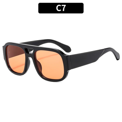 Trendy Wide-Brim Aviator Sunglasses