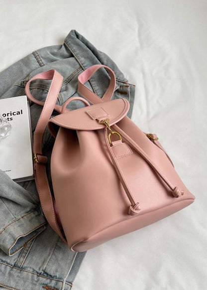 PU Leather Backpack With Structured Design