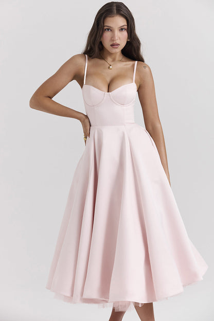 Layered Sweet Spaghetti Puffy Party Dress