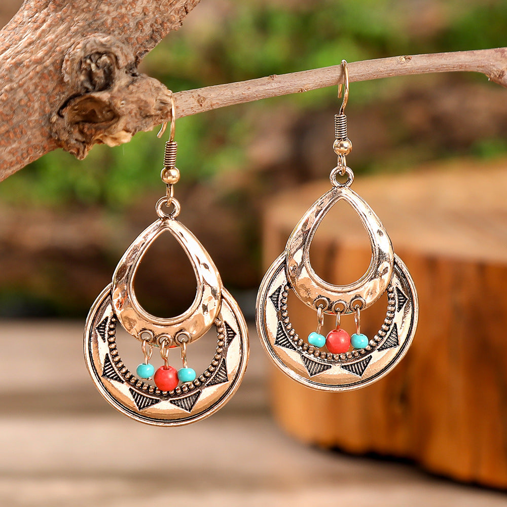 Fashion Tassel Bead Earrings for Women Stylish Vintage Jewelry