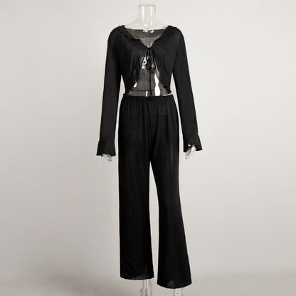 Modal Pajama Set Long Sleeve Comfortable Casual