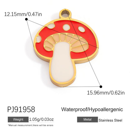 Stainless Steel Ocean-Themed DIY Flower Pendant Jewelry