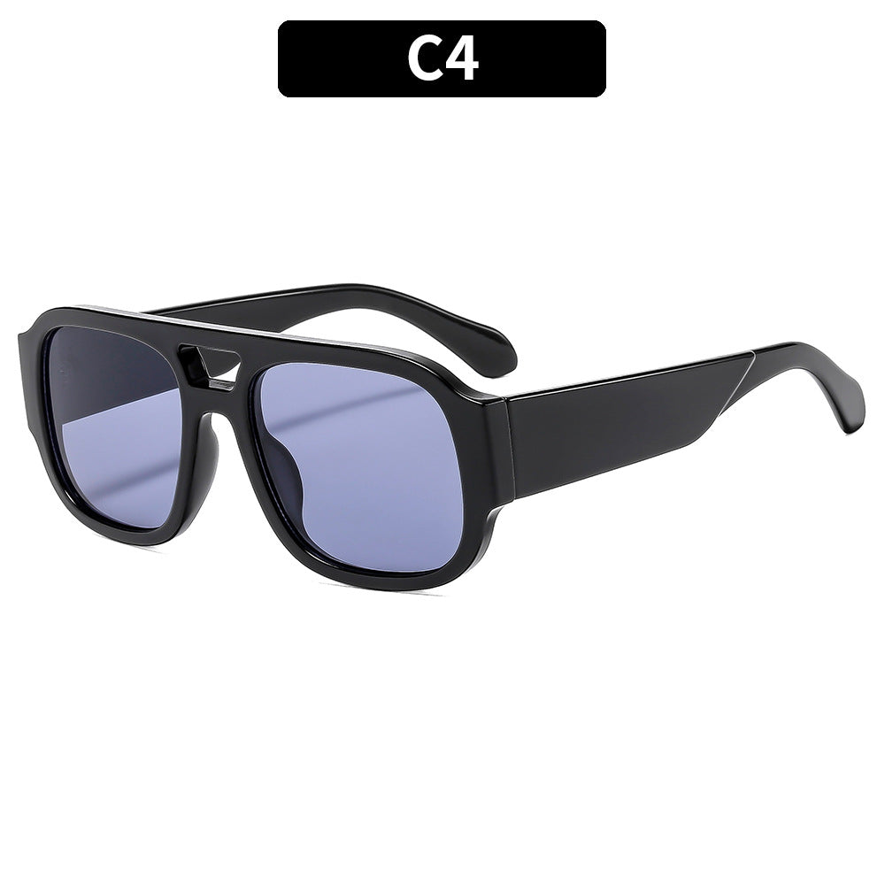 Trendy Wide-Brim Aviator Sunglasses