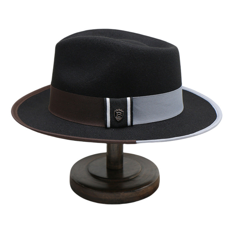 Vintage Style Wool Felt Fedora Hat for Men and Women