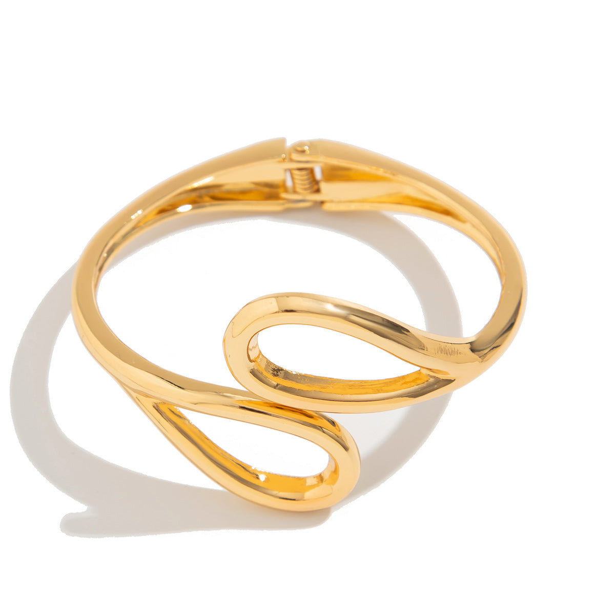 Irregular Alloy Cuff Bracelet Set Minimalist Style
