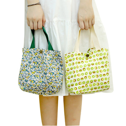 Cotton Mini Tote Bag Lightweight Summer Floral Handbag